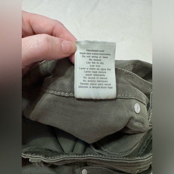 Judy Blue JB88734 High Waist Control Top Olive Green Fray Hem Crop Wide Leg 9/29 - Picture 11 of 15